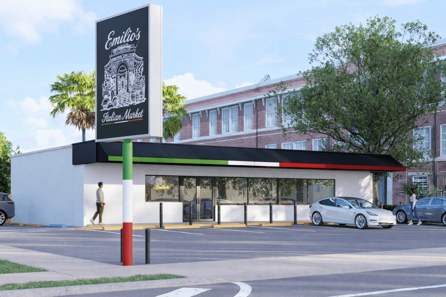 Italian market idea after construction completes.