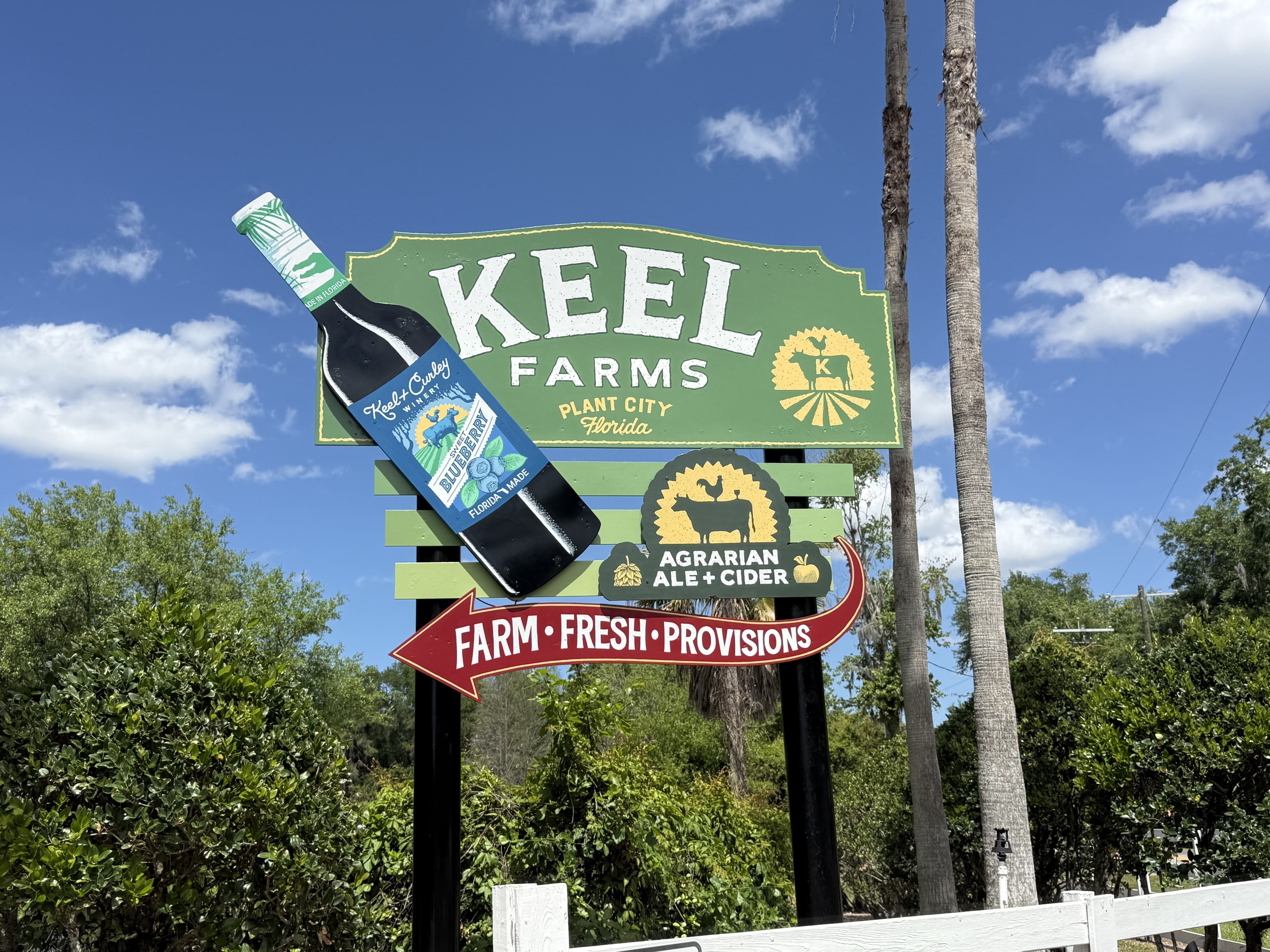 Large Keel Farms sign