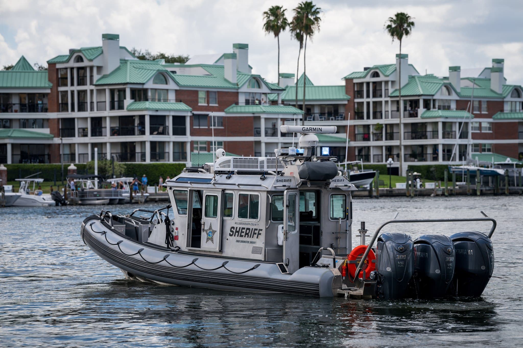 Hillsborough County Sheriff Office patrol boat in the water