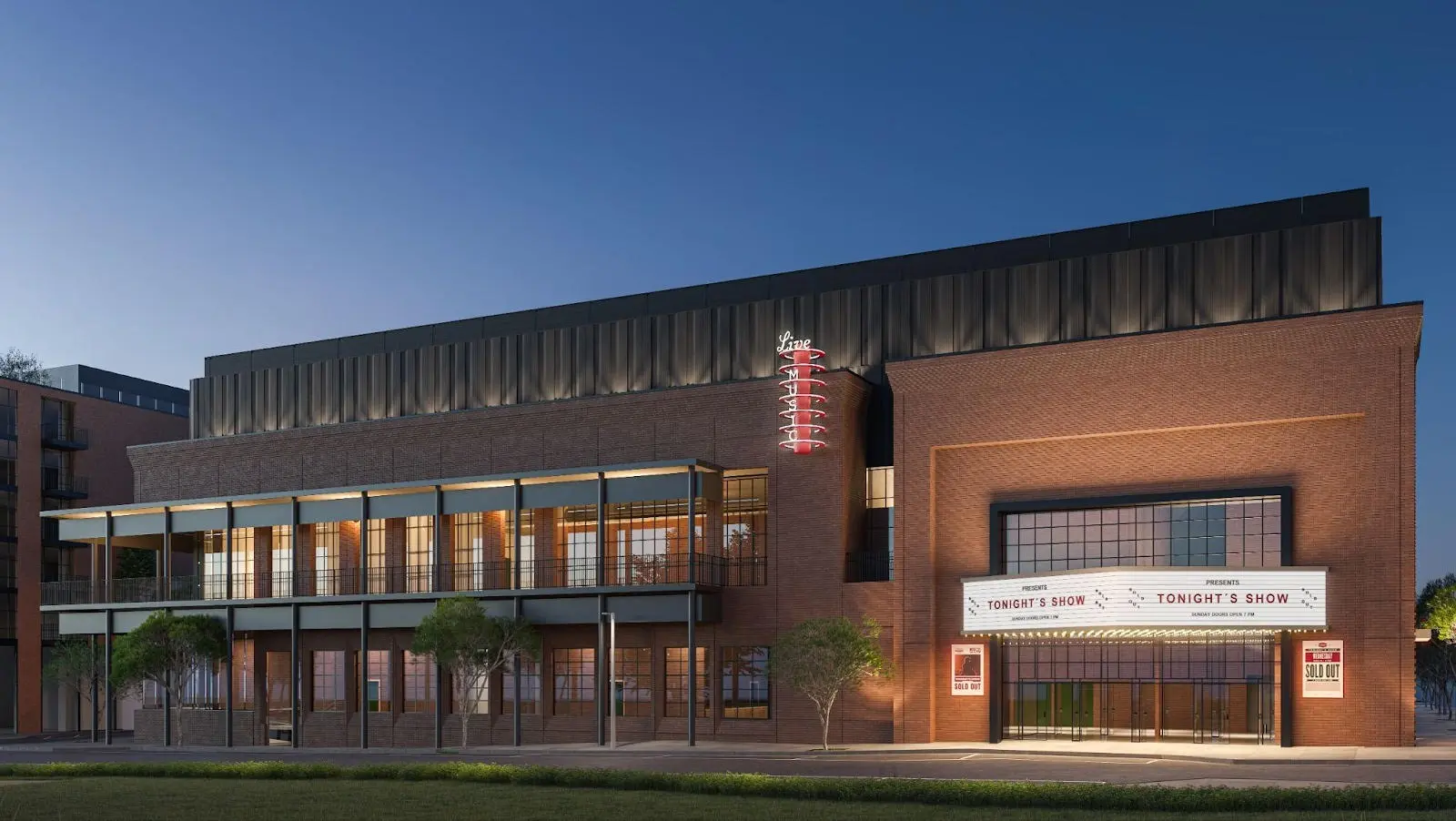 Music venue made out of brick