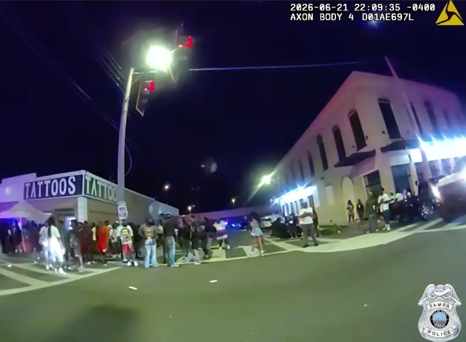 body cam video of people on a street