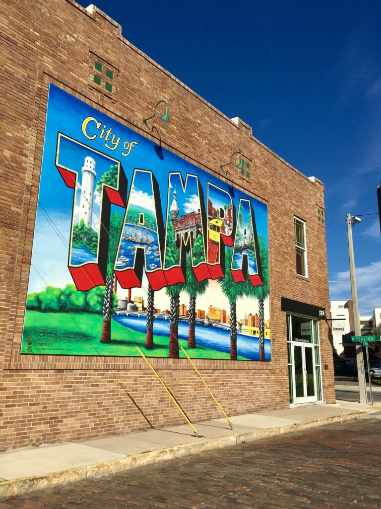 "TAMPA" graphic art mural